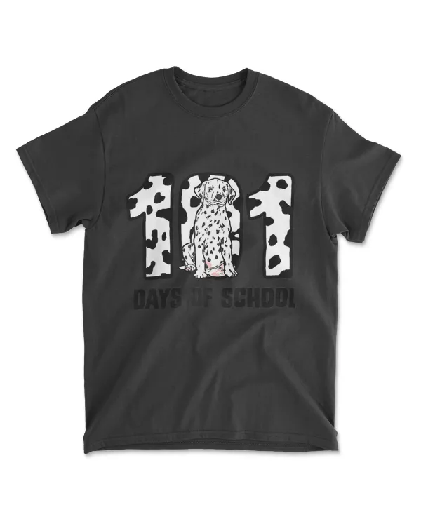 101 Days of School Dalmatian Dog Spots Cute 100 Days Smarter Raglan Baseball Tee