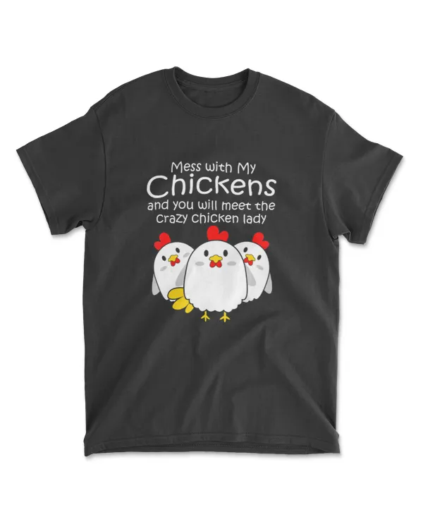 Backyard Crazy Chicken Lady Womens Farmer Gift T-Shirt