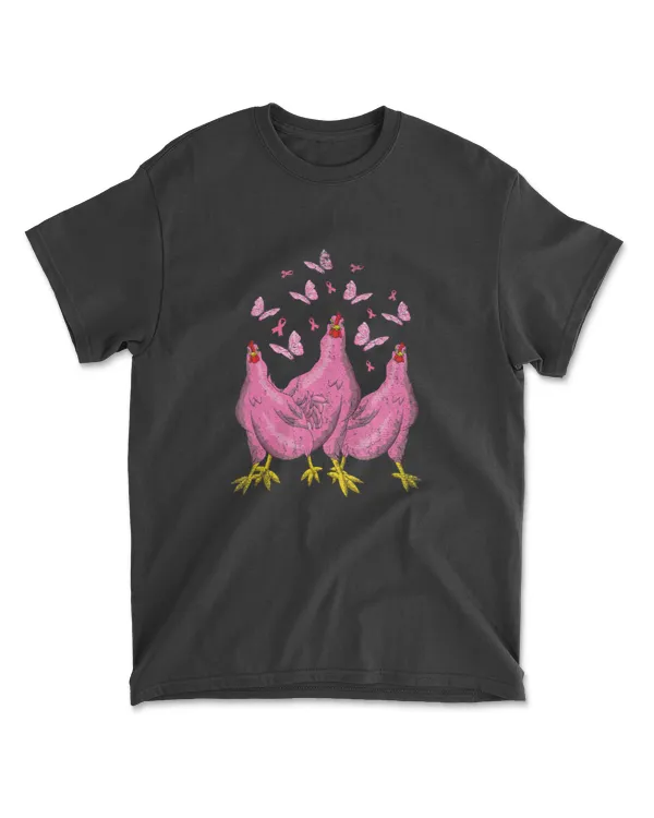 Bird Lover Farmer Butterfly Chicken T-Shirt