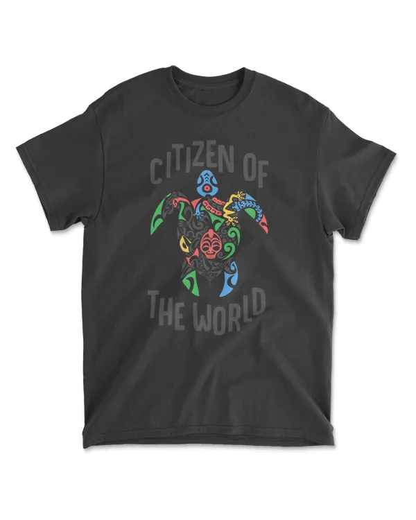 Citizen of the world Global turtle T-Shirt
