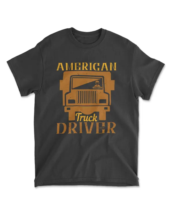 American Truck Driver American Trucker T-Shirt