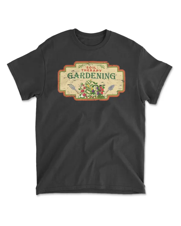 Gardening Soil Therapy Vintage Retro T-Shirt