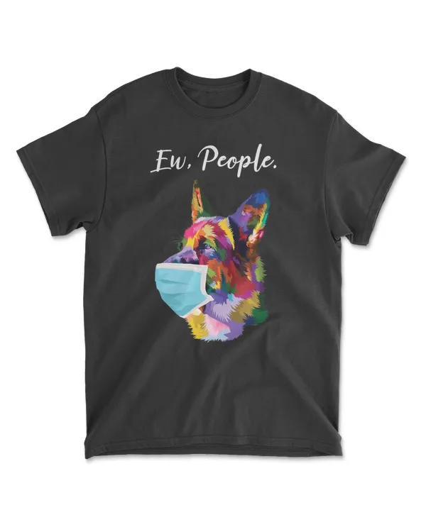 German Shepherd Ew People Colorful Dog Wearing Face Mask