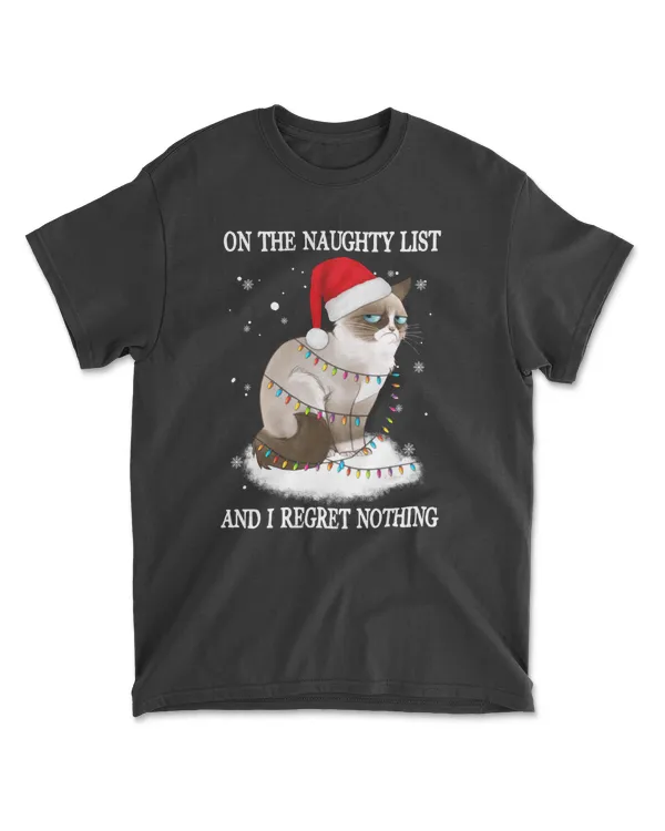 Cute Grumpy Cat  On the Naughty List And I Regret Nothing