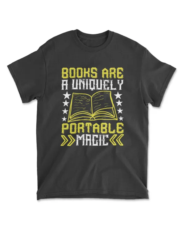 Books Are A Uniquely Portable Magic Reading T-Shirt