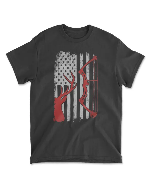 Deer Hunting American Flag Bowhunting Bowhunter Buck Lover