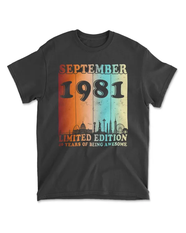 40 Year Old September 1981 Limited Edition 40th Birthday
