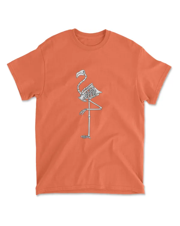 Halloween Flamingo Skeleton Happy Flamingoween Funny T shirt