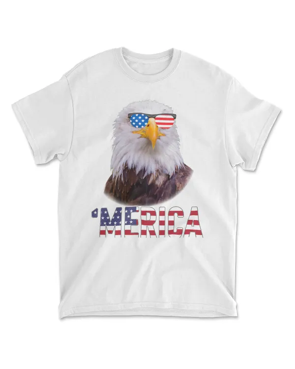 Eagle With American Sunglass Gift On The 4th Of July Independence Day