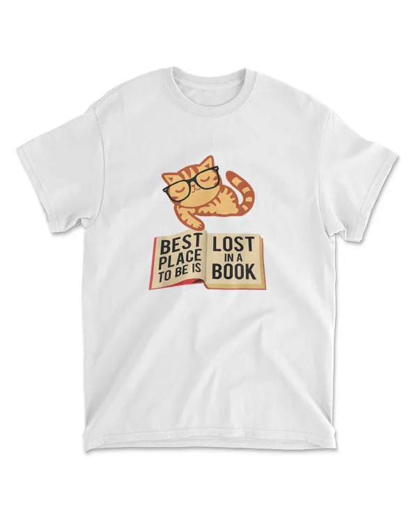 Cat Reading Lost In A Book