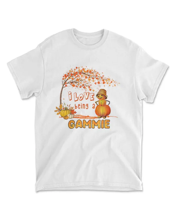 I Love Being A Gammie Pumpkin Snowman Halloween Thanksgiving