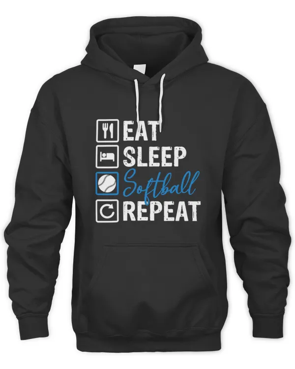 Eat Sleep Softball Repeat T-Shirt