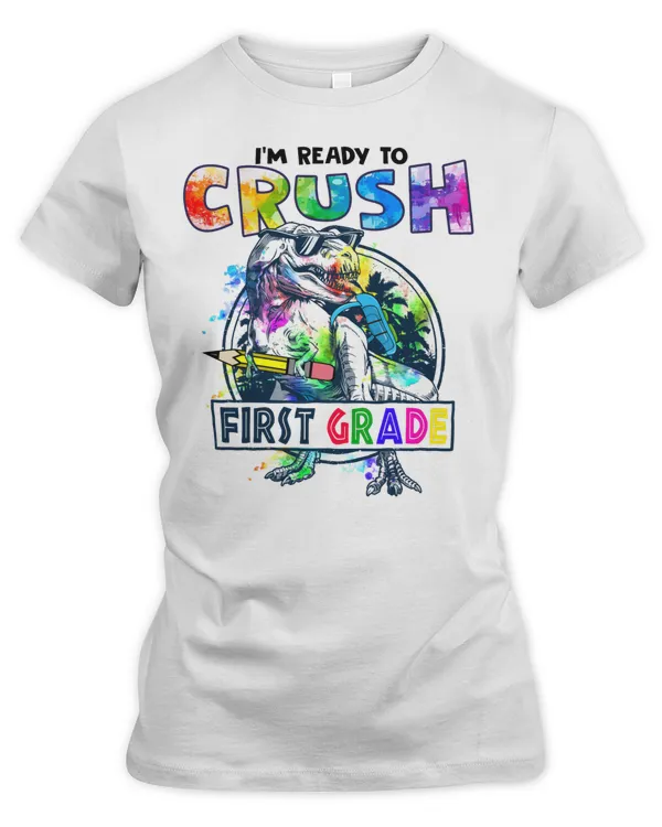 I'm Ready To Crush first grade-watercolor saurus