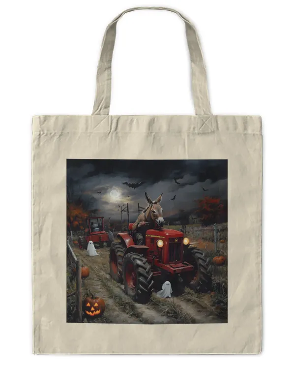 cute donkey driving a Tractor for halloween gift