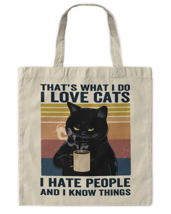 ETT418 I Love Cats I Hate People And I Know Things