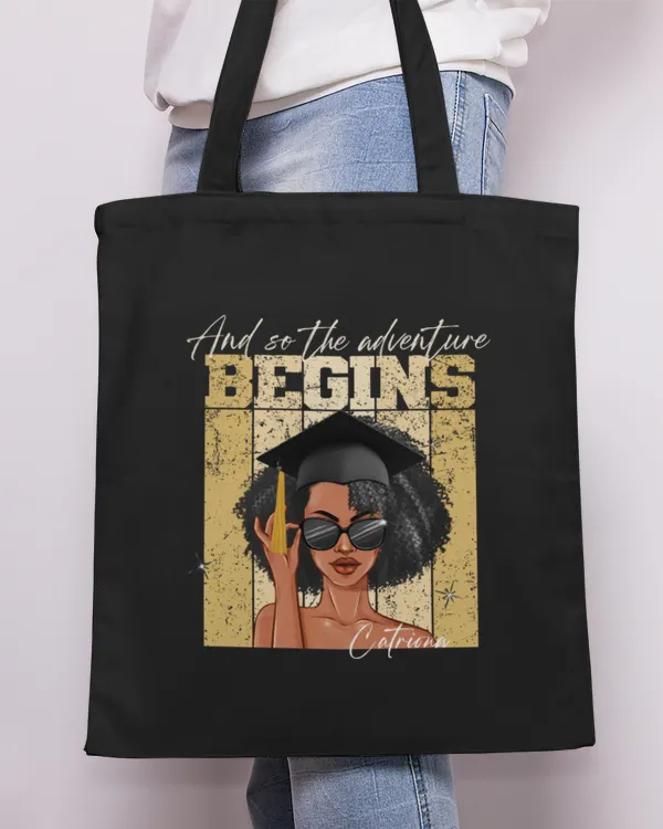 Graduation And So The Adventure Begins - Personalized Tote Bag, Gifts for Sister, Gift idea for Sister
