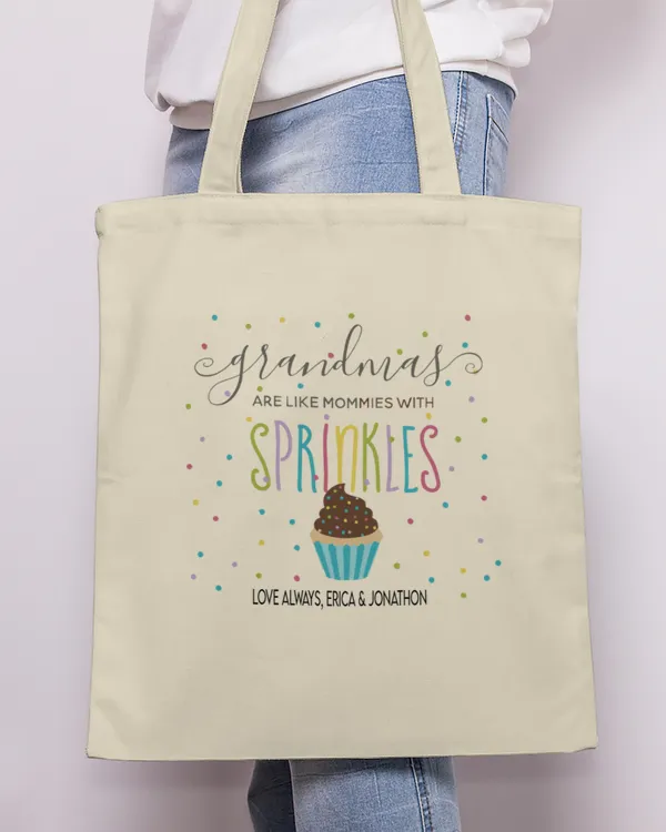 Personalized Grandmas - Mommies with Sprinkles Tote Bag