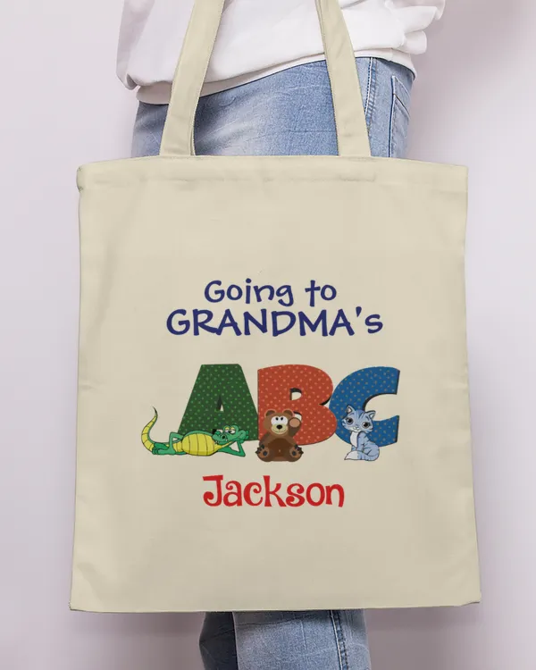 Boys Going to Grandma Overnight Bag- Grandkids Tote Bag