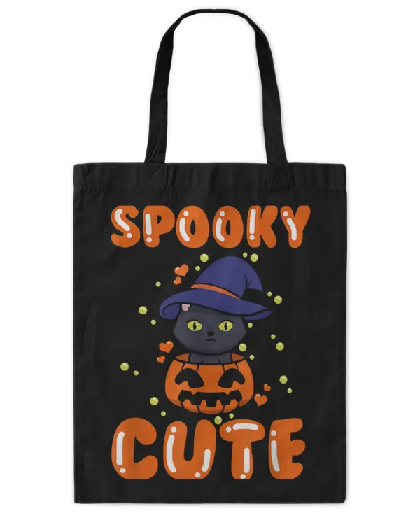 Cute Cat Spooky Cute Halloween Cat Trick Or Treat 55 - Tote Bag - Printed in the EU Tote Bag - Printed in the EU