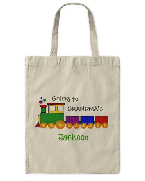 Boys Going to Grandma Overnight Bag with Train