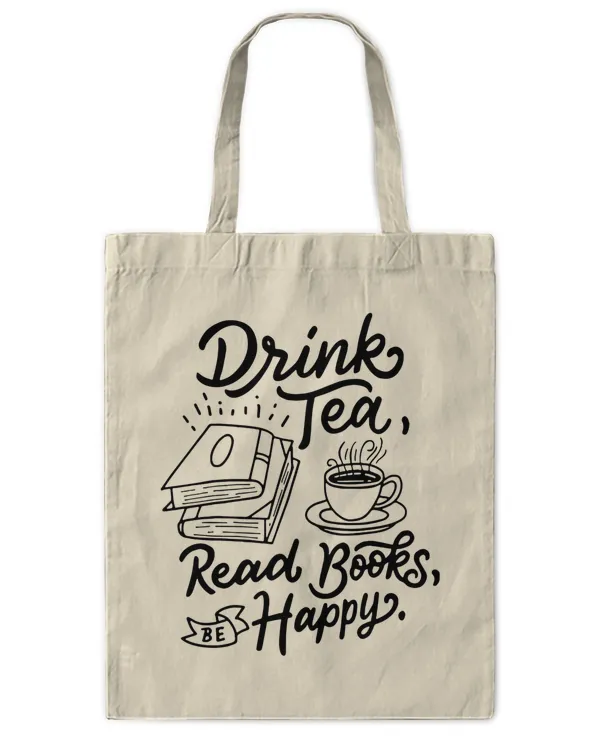 ETT1004 Drink Tea Read Books Be Happy