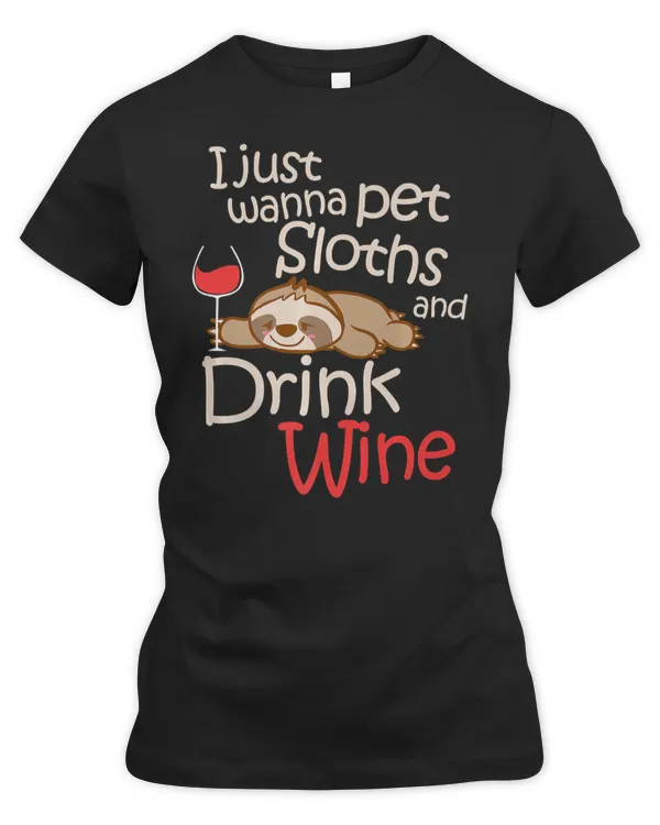 funny sloth wine lover  spirit animal cute gift