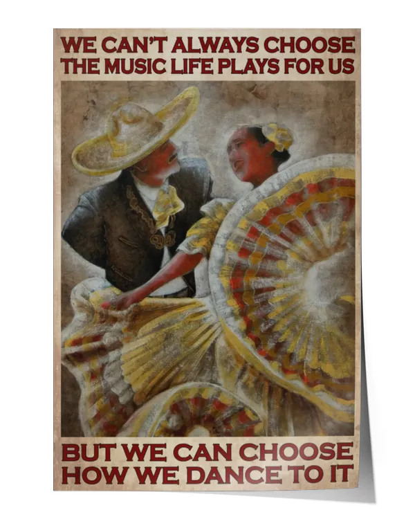 home decor wall posters Mexican Dancing Couple Choose To Dance vertical poster ideal gift