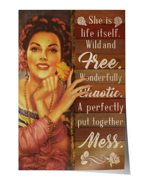 home decor wall posters Mexican Girl She Is Life vertical poster ideal gift