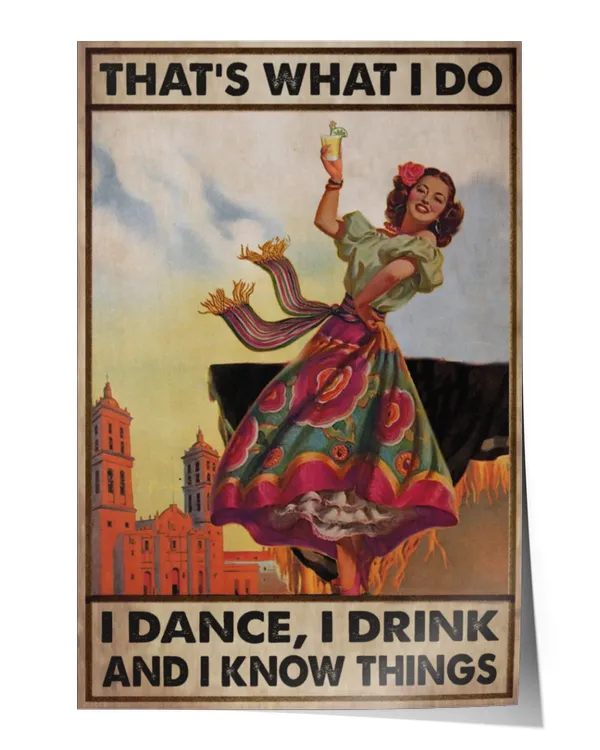 home decor wall posters Mexican I Dance I Drink vertical poster ideal gift
