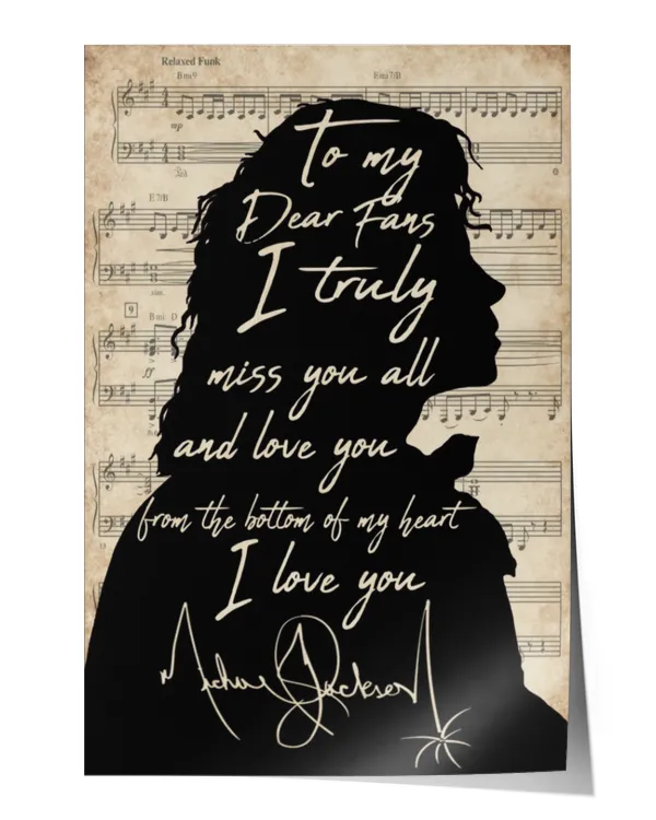 home decor wall posters MJ To My Dear Fans vertical poster ideal gift