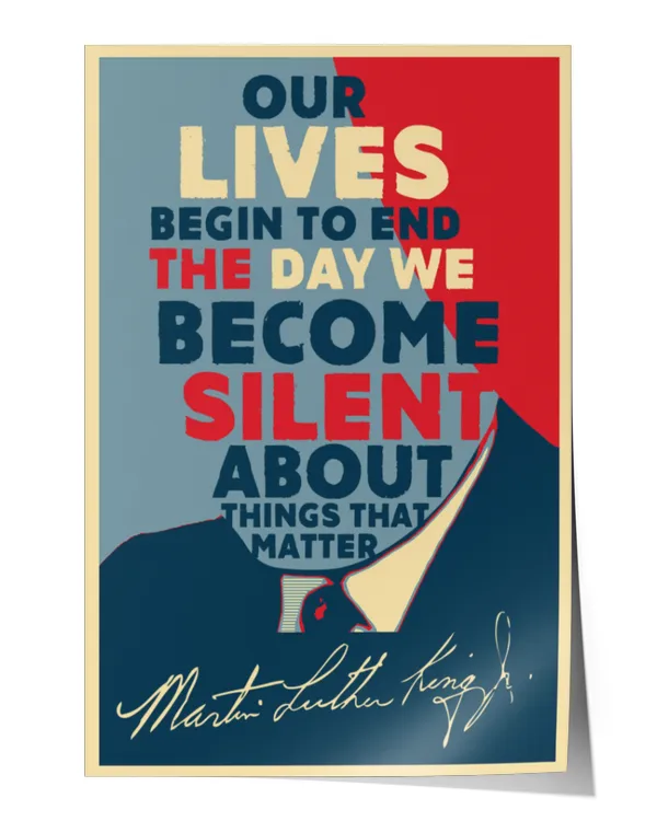 home decor wall posters MLK Silent Matter vertical poster ideal gift