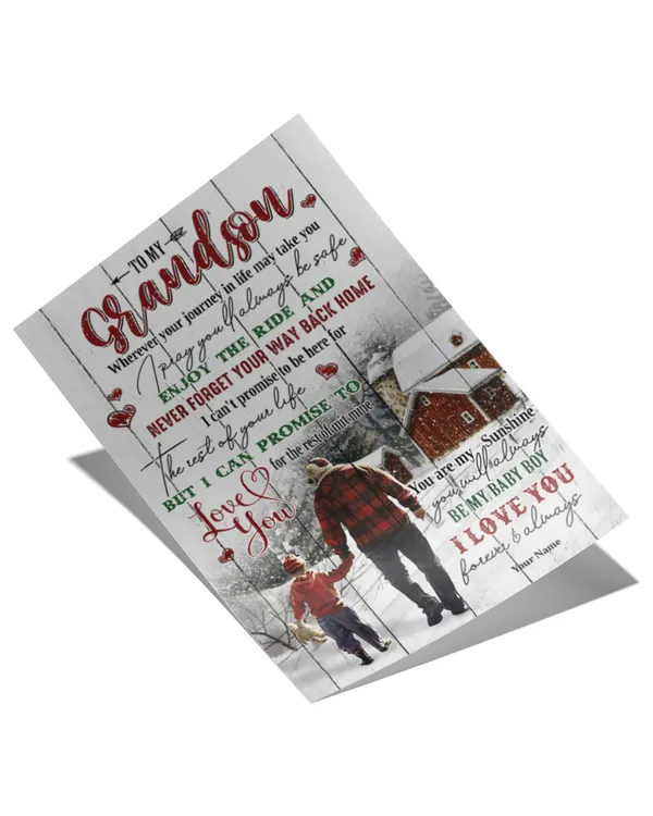 Custom Name To Grandson You Are My Sunshine Poster, Gifts For Grandson, Gifts Idea For Grandson