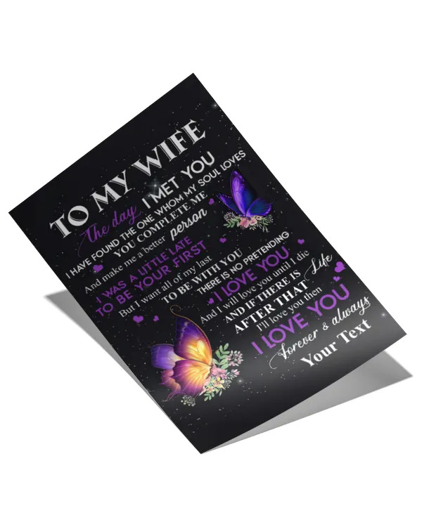 Personalized Letter To My Wife From Husband Gift Poster, Gifts For Wife, Gifts Idea For Wife