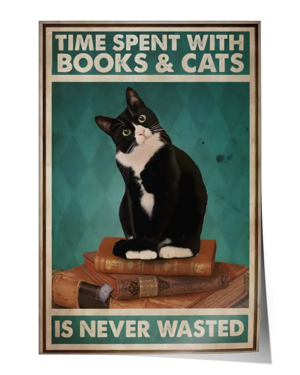 Time Spent With Books & Cat Is Never Wasted