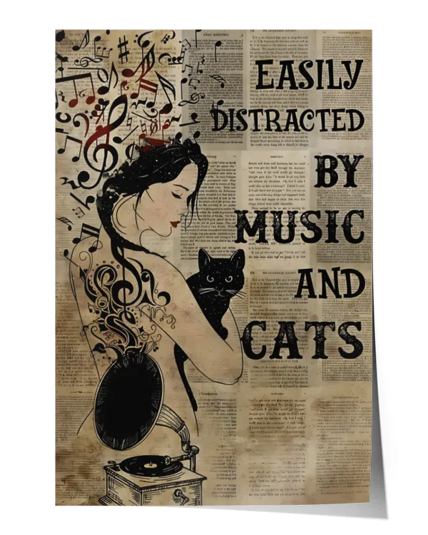 Easily Distracted By Music And Cats