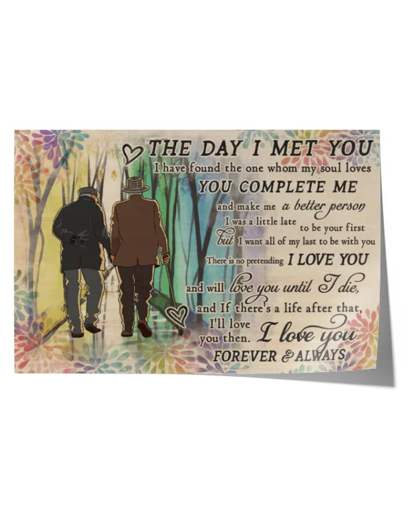home decor wall posters Gay Old Couple The Day horizontal poster ideal gift