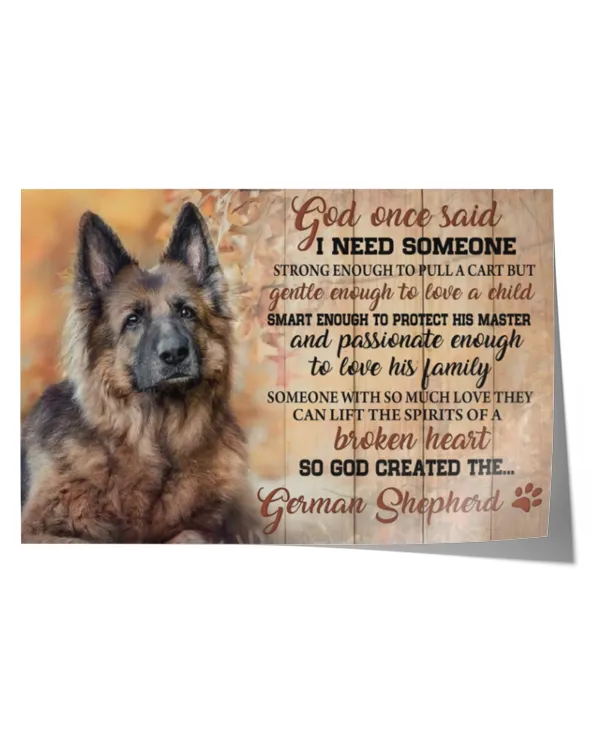 home decor wall posters German Sherpherd A True Warrior horizontal poster ideal gift