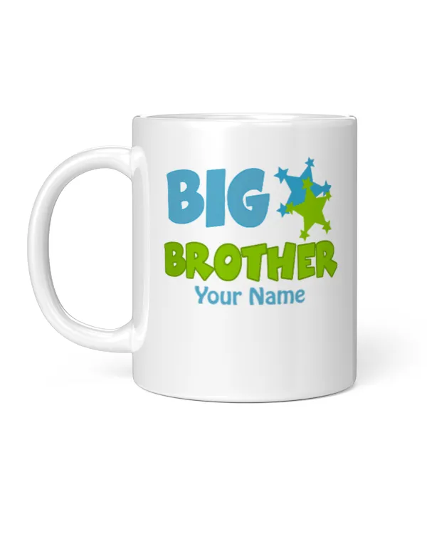 Big Brother Star Personalized T Shirt, Gifts For Brother, Gifts Idea For Brother - White Mug White Mug