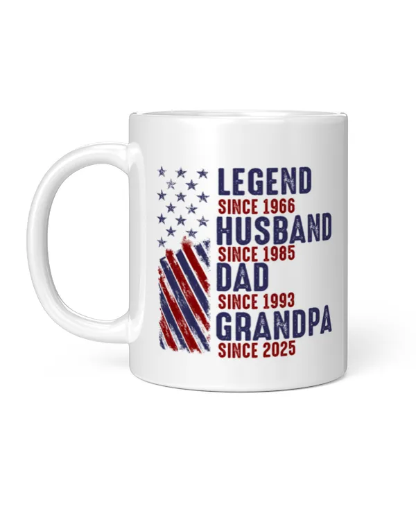Legend, Husband, Dad And Grandpa - Personalized Mug, Gifts For Grandpa, Gifts Idea For Grandpa