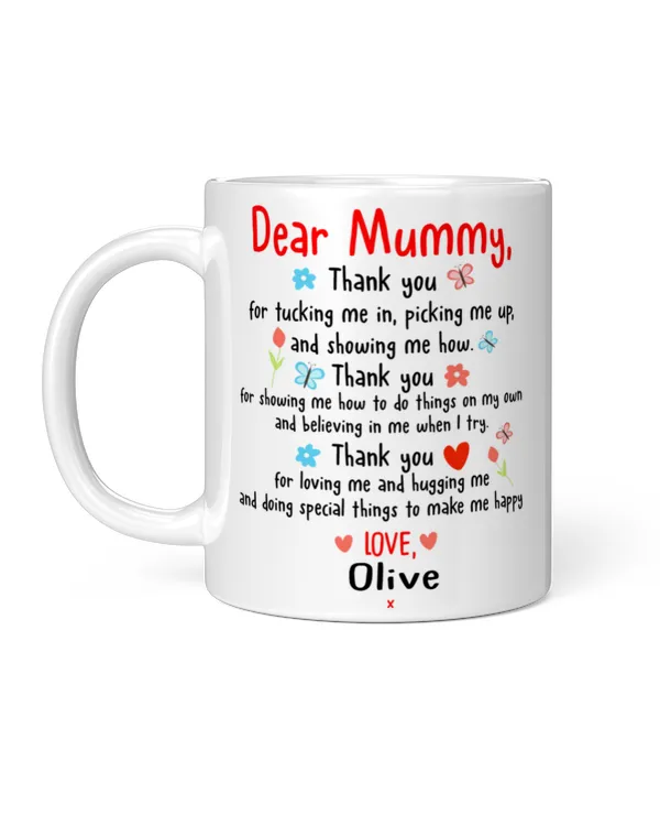 Personalized Dear Mummy Thank You Mug