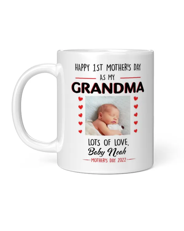Personalized Happy 1st Mother's Day As My Grandma Mug