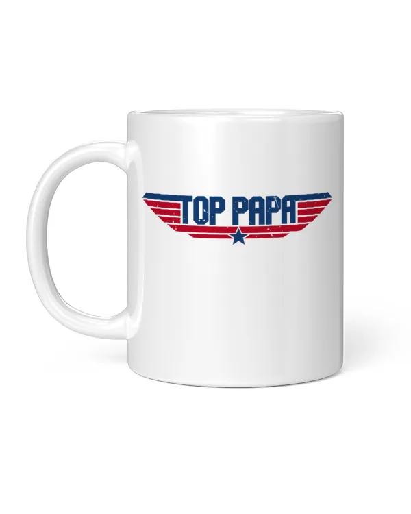 Top Papa Funny 80s Father Air Humor Movie Gun Father's Day