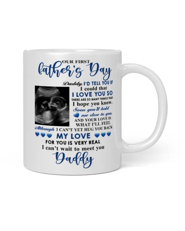 Custom Personalized Coffee Mug Unique Father’s Day Gift, Birthday Gift for New Dad Husband From Wife Pregnant