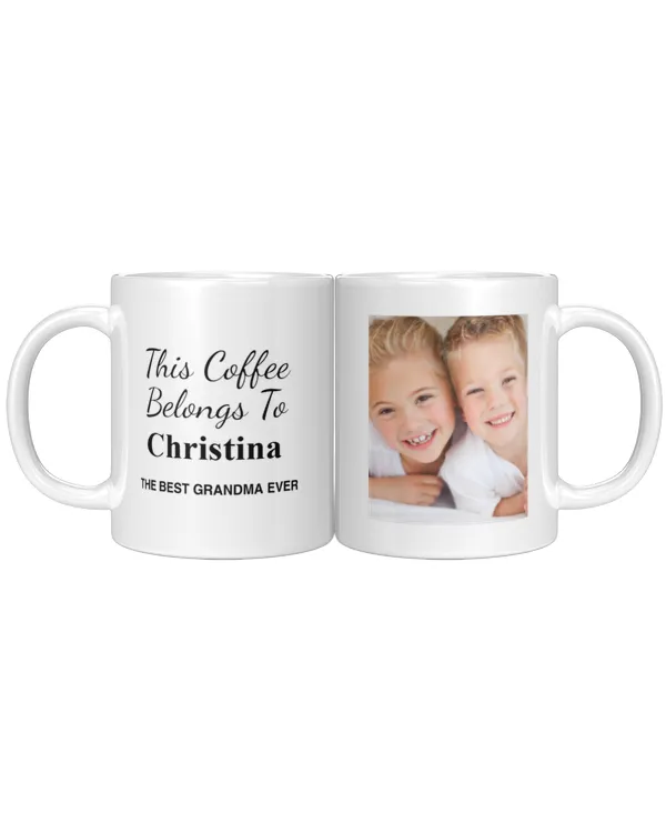 I Love My Granddog Personalized Cute Pet Photo Coffee Mug Gifts for Grandma