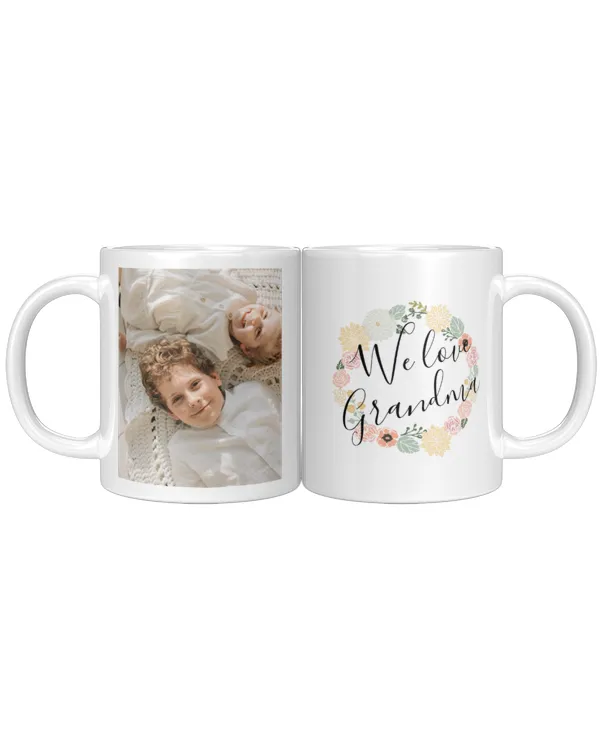 We Love Grandma Custom Photo Mug, Gifts For Grandma, Gifts Idea For Grandma
