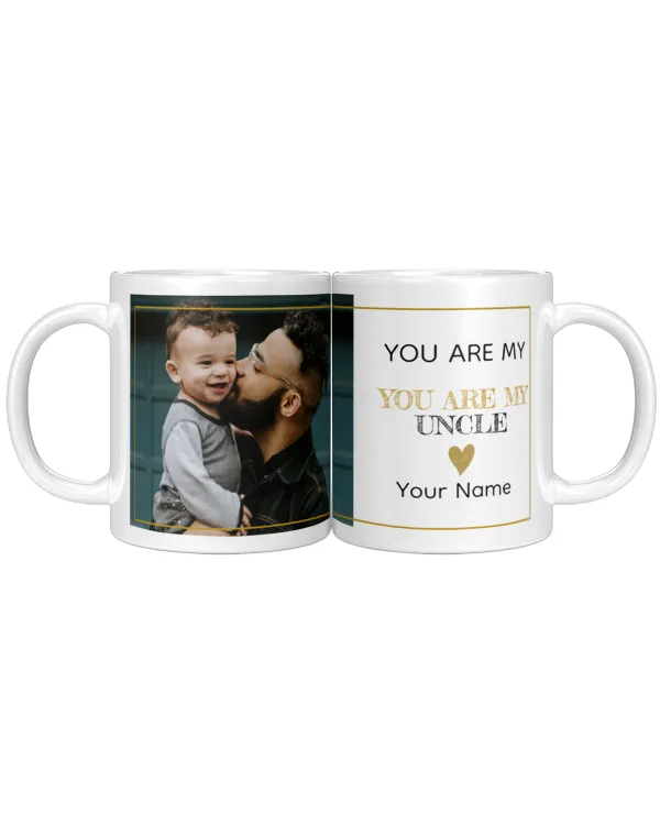 My Favorite Uncle Personalized Name Photo Coffee Mug, Gifts For Uncle, Gifts Idea For Uncle
