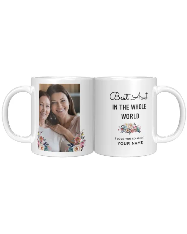 Best Aunt in the Galazy Chic Auntie Gift Photo Mug, Gifts For Auntie, Gifts Idea For Auntie