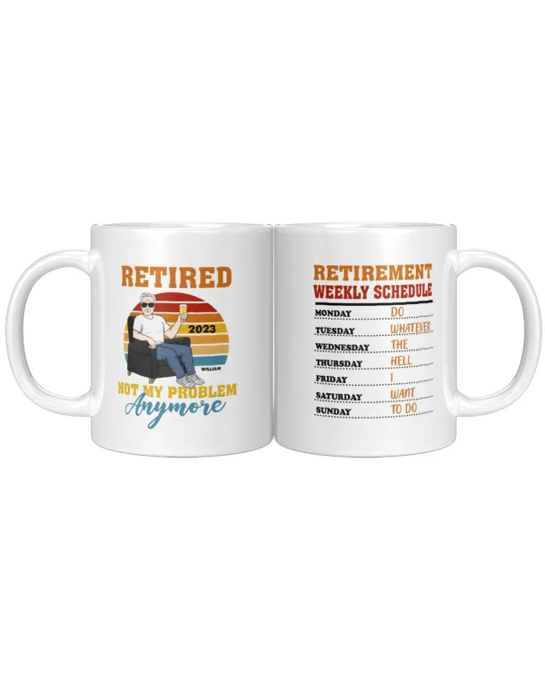 Officially Retired - Personalized Mug, Gifts for Grandpa, Gift idea for Grandpa