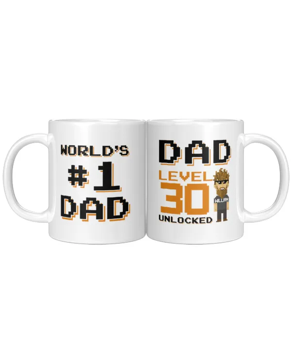 World'S #1 Dad - Personalized Mug - Father's Day, Birthday Gift For Husband, Dad, Father, Daddy, Papa, Gift For Dad, Gift Idea For Dad, Father's Day Gift