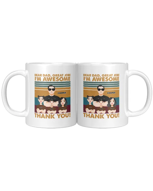 Thanks, Dad. We're Awesome - Personalized Mug, Gift For Husband, Gift Idea For Husband